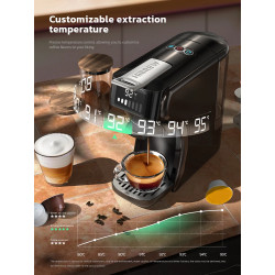 Machine à café 6 en 1 HIBREW : expresso chaud et froid, cappuccinos
